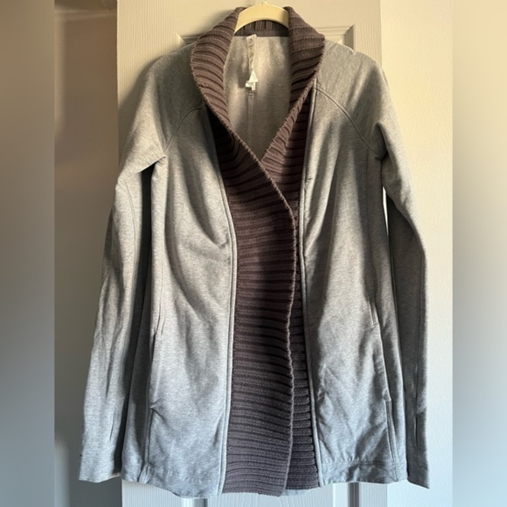 Lululemon Women’s Bliss Break Wrap Jacket Yoga Gray French Terry Size 4